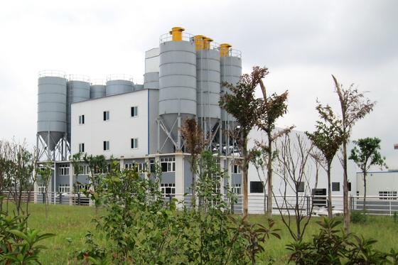 3 - Pass Drying Drum Station Type Dry Mix Mortar Manufacturing Plant 300000 Ton Output Per Year